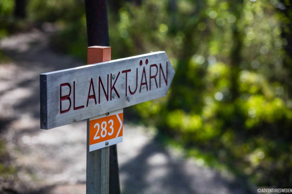 Ledskylt för löpning vid Blanktjärn, Vålådalen | Foto: Anette Andersson