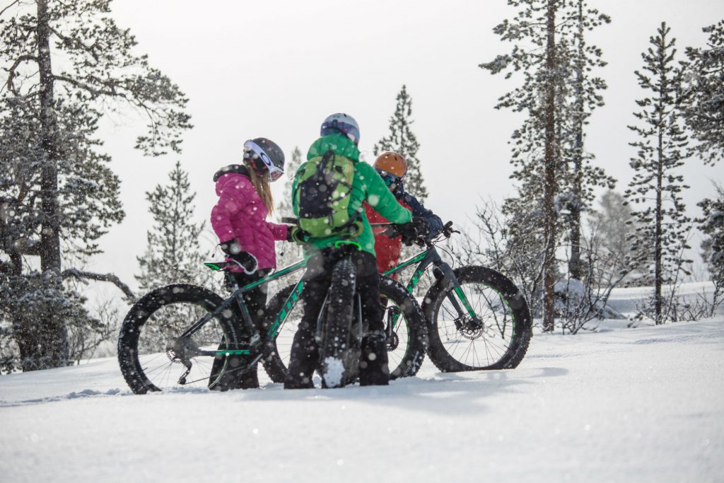 Strange feeling to lead the bike into the snow.