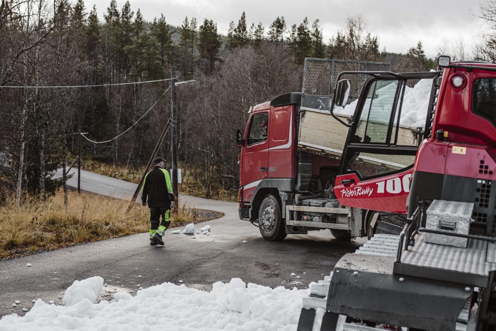 Utläggning snö Vålådalen Mats Lind